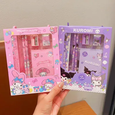 Kuromi Cartoon Student Stationery Gift Set 6 Pcs